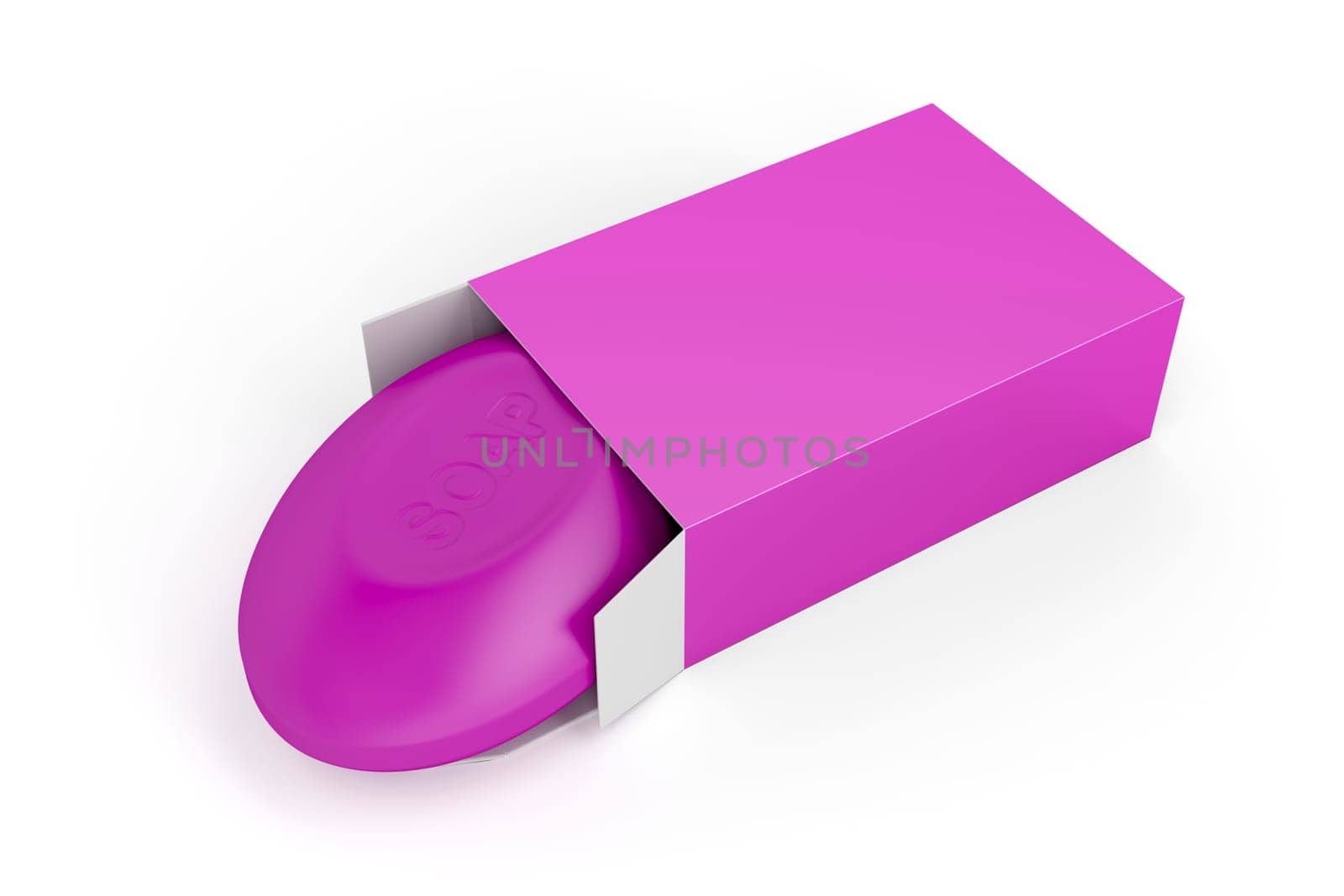 Bar of soap on white background