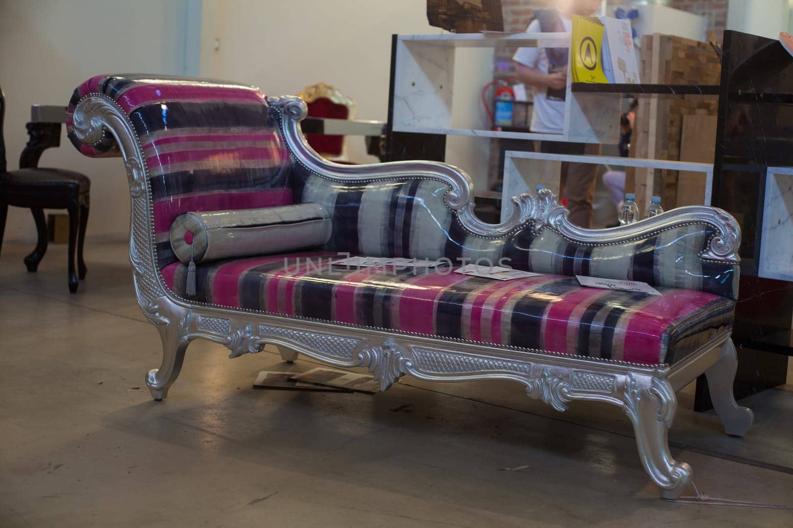 MILAN ITALY - APRIL 13: View of Cleopatra chaise during the Milan design week 8th - 13th April photo take on April 13 2014