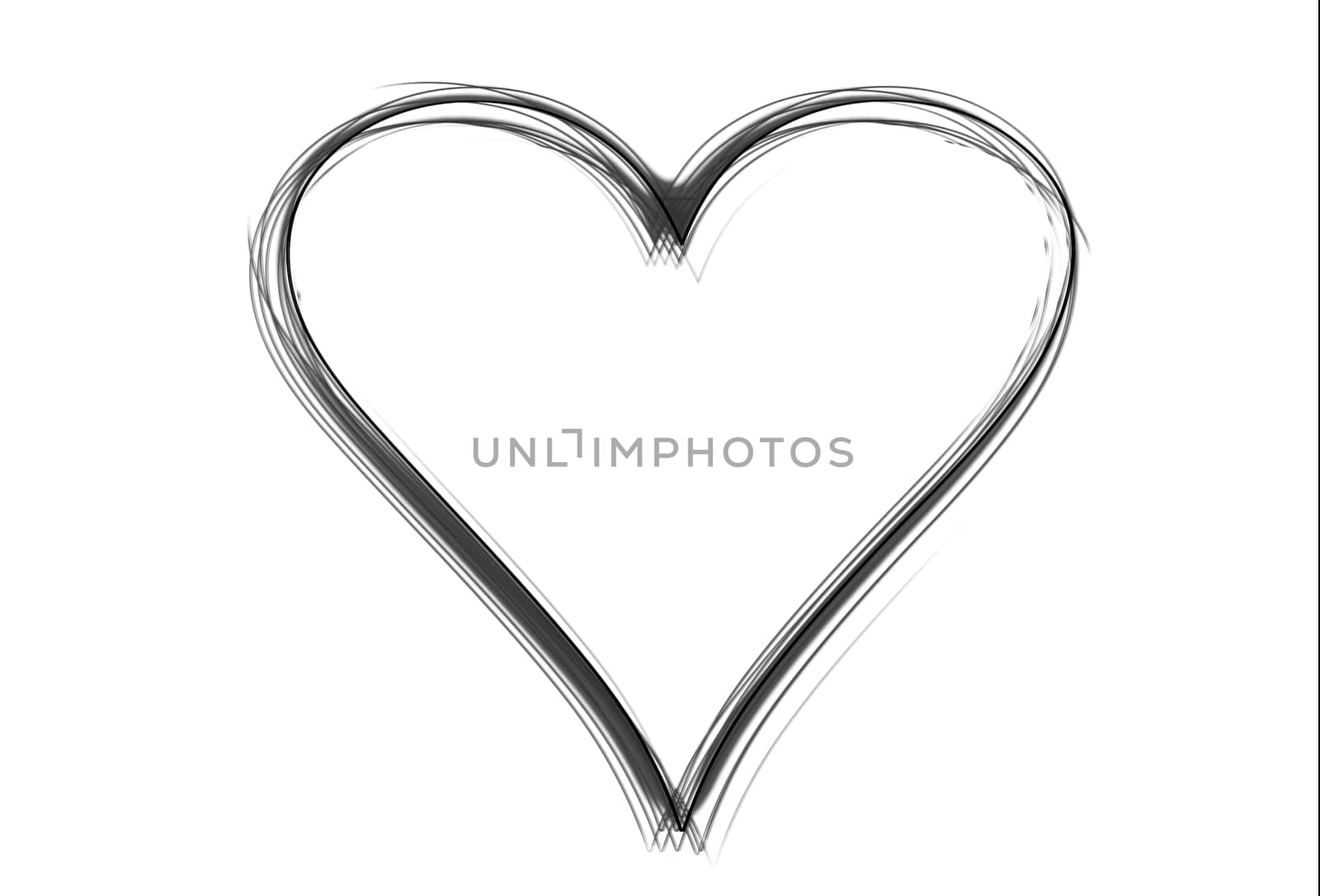 A blue Heart as an illustration in neon light style