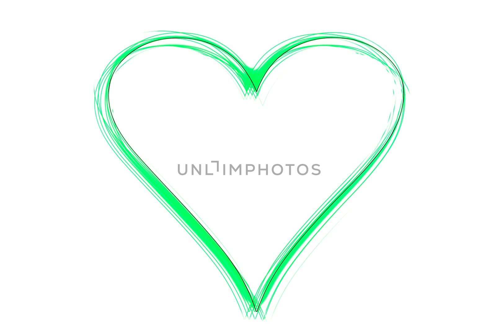 A Pink Heart as an illustration in neon light style
