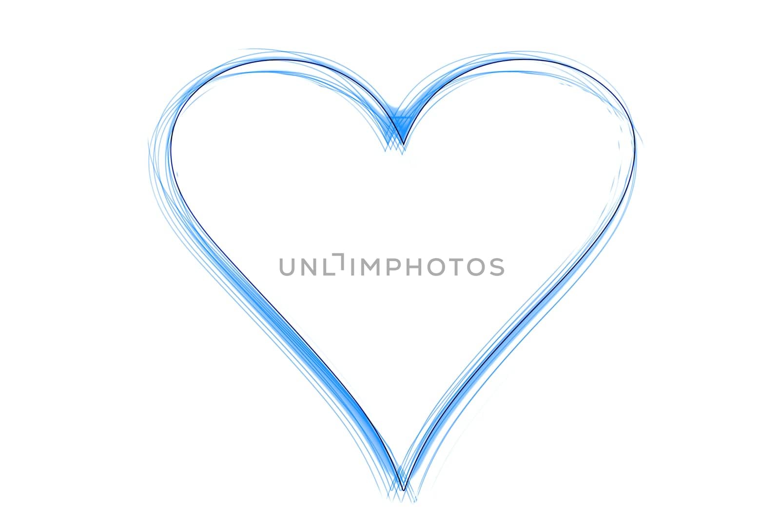 An Orange Heart as an illustration in neon light style