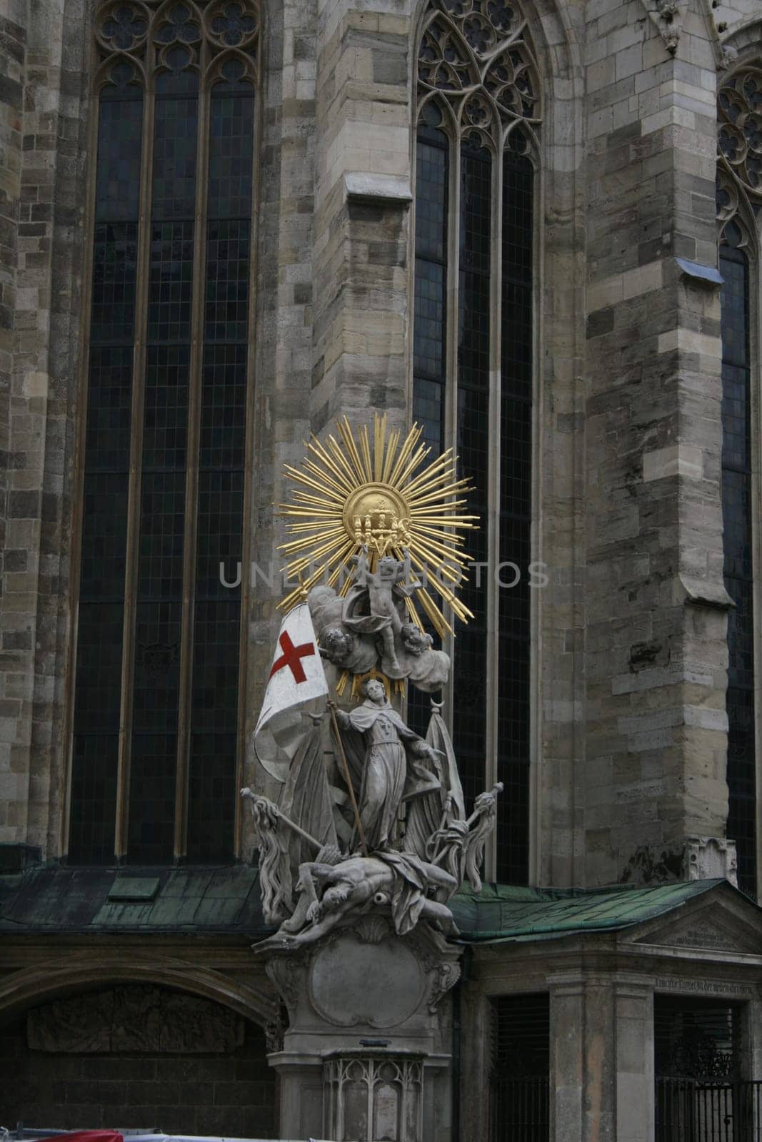 Figure on the facade of St. Stephen's Cathedral in Vienna
