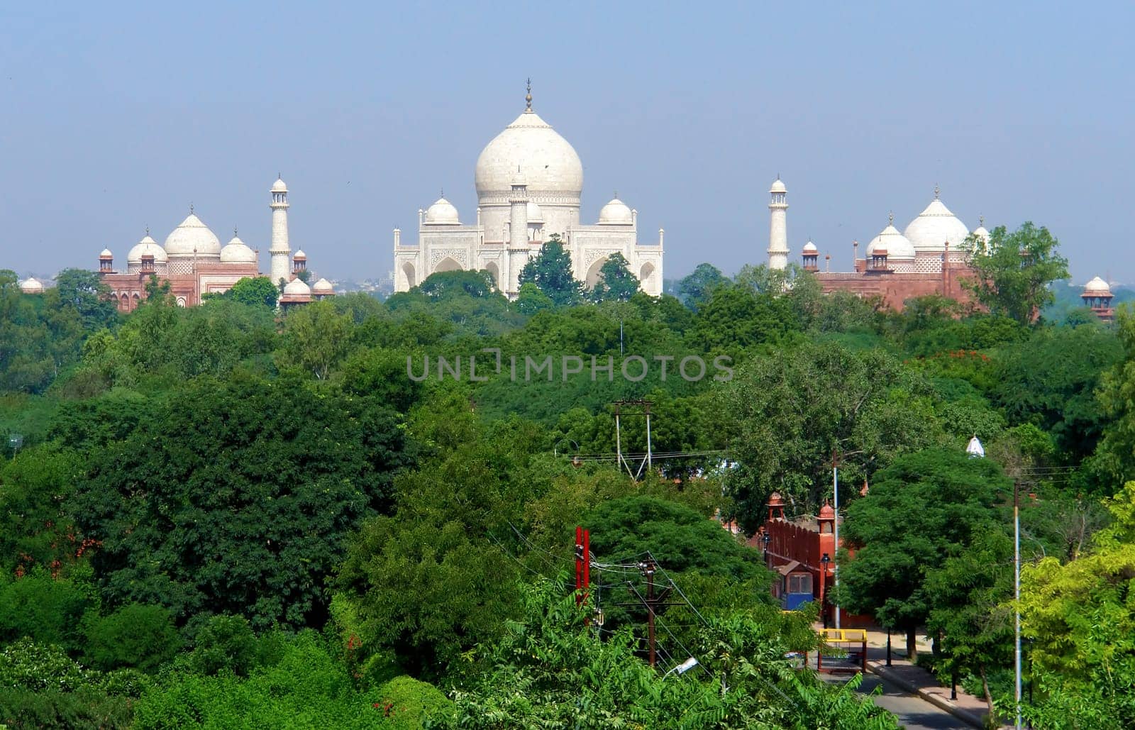 Overview of the Taj Mahal from outside, Agra, India