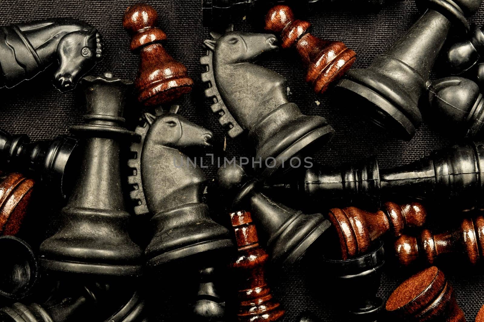 Chess Texture Pattern on a Black Background