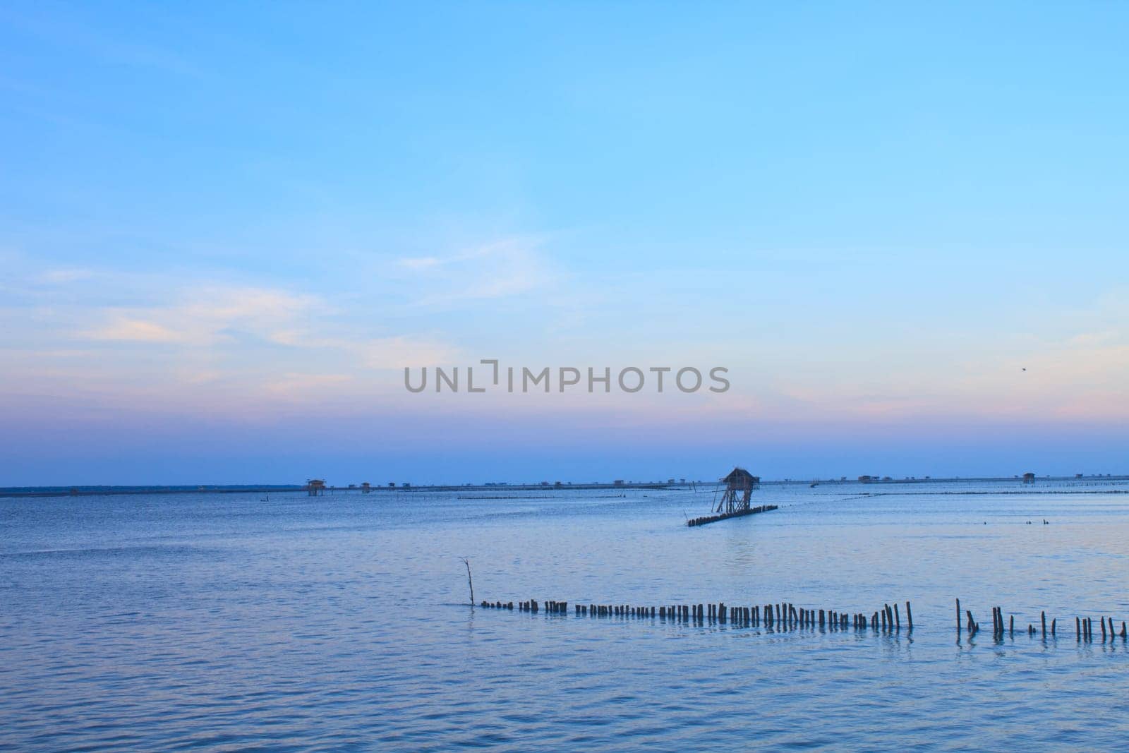 Beautiful sunset in the tropical sea, Thailand