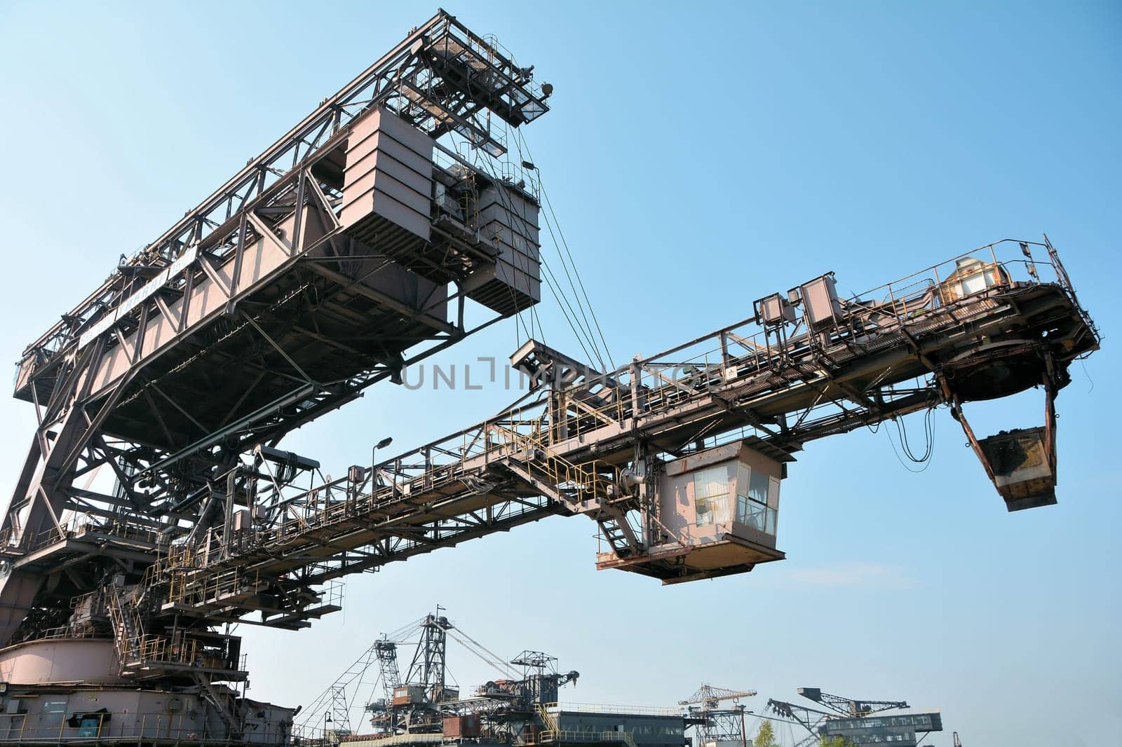 gigantic excavator in the disused Ferropolis opencast mine