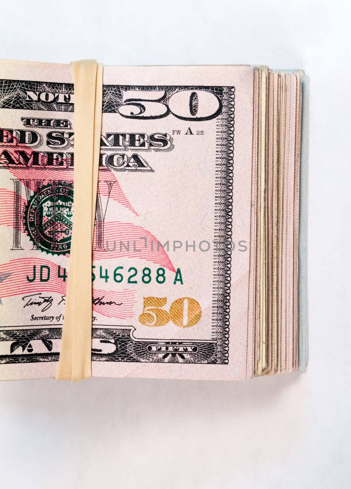 A big wad of cash worth many thousand dollars