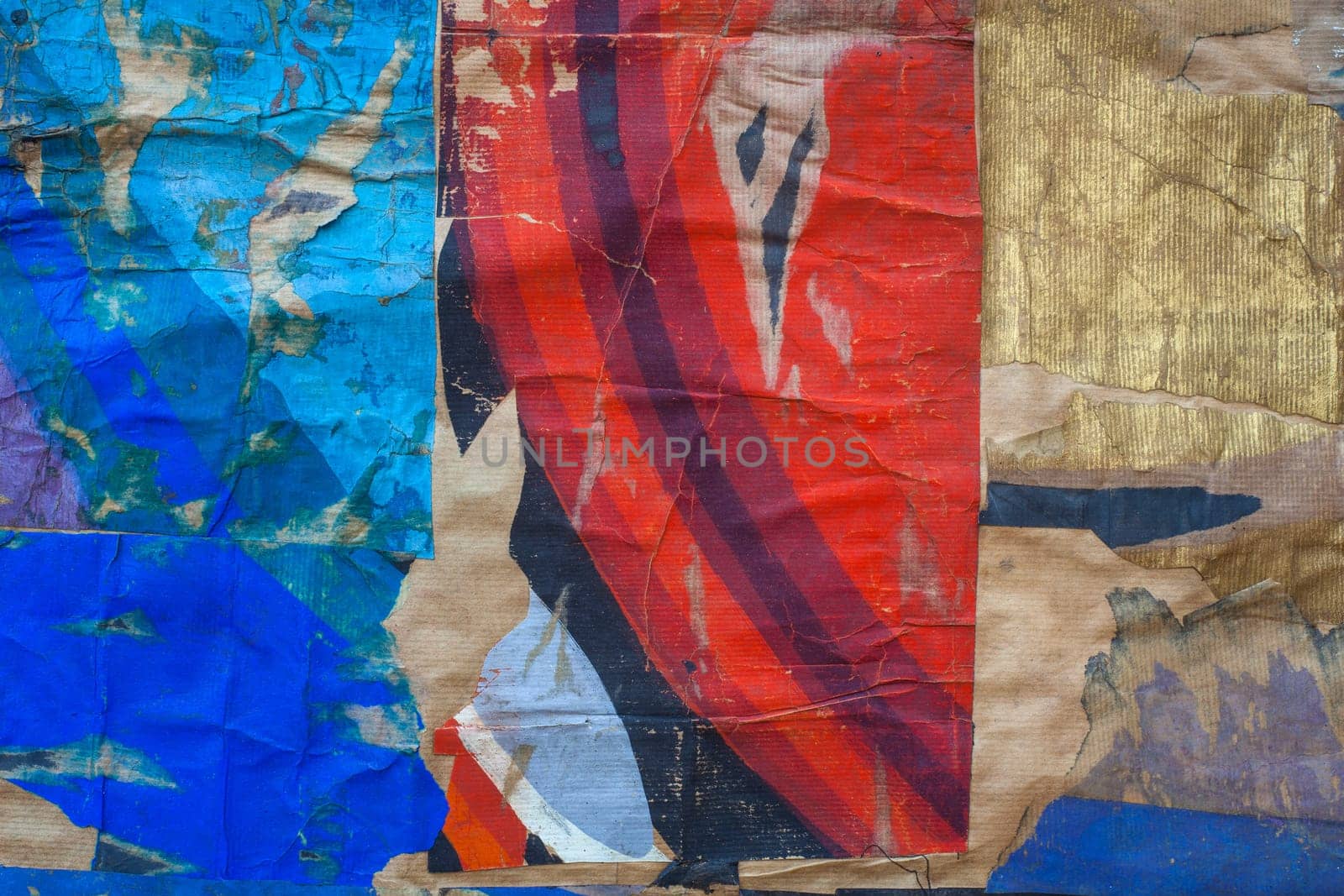 View of colorful background maked with wrinkled paper