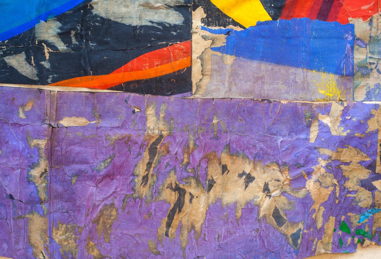 View of colorful background maked with wrinkled paper