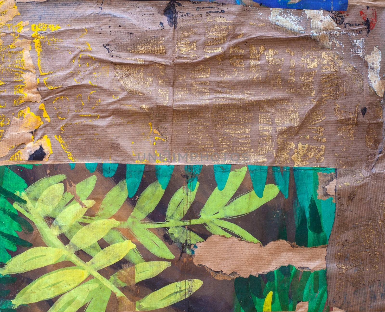 View of colorful background maked with wrinkled paper