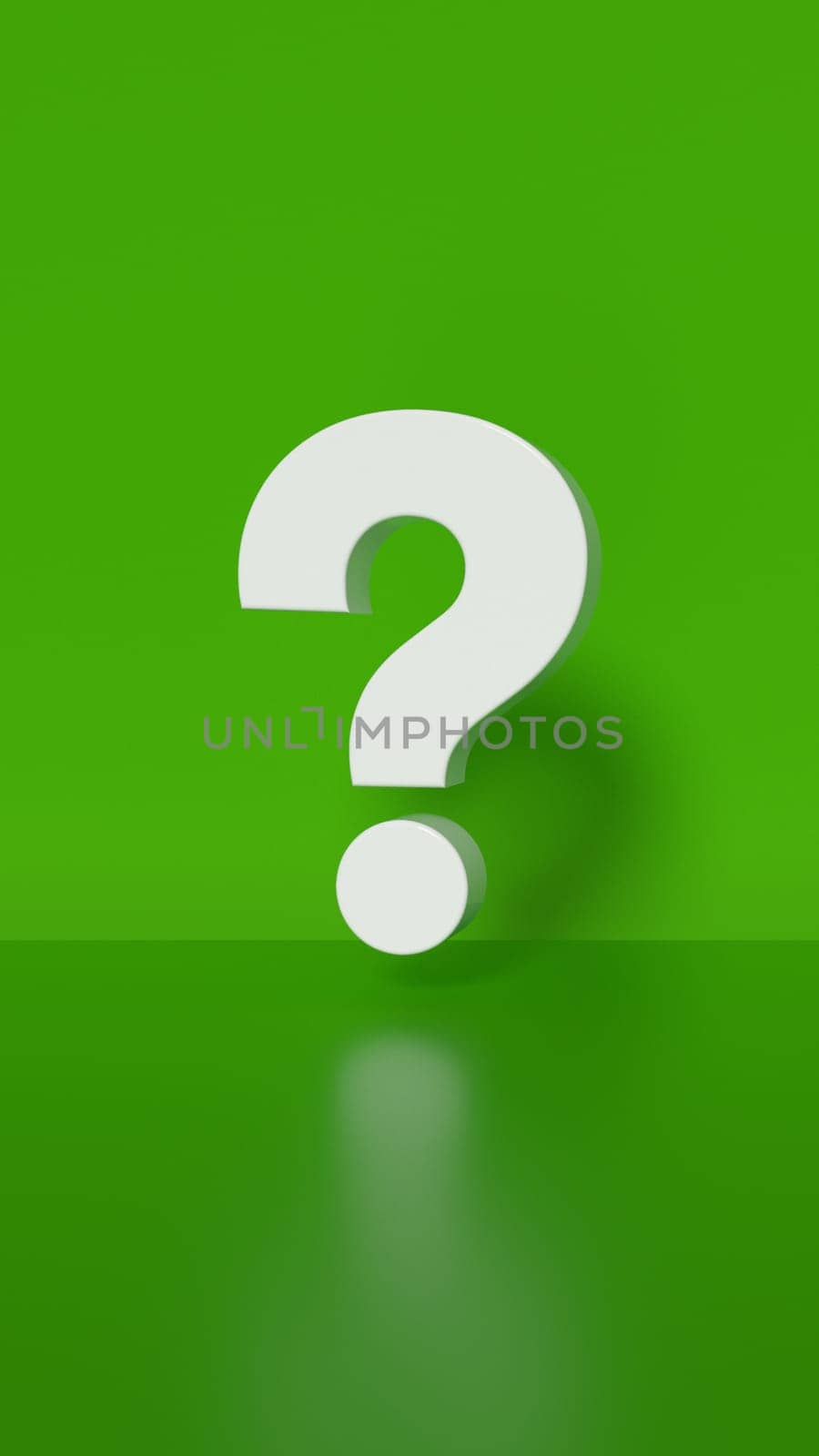 Question mark on green background, concept of what to do about climate change. by ImagesRouges