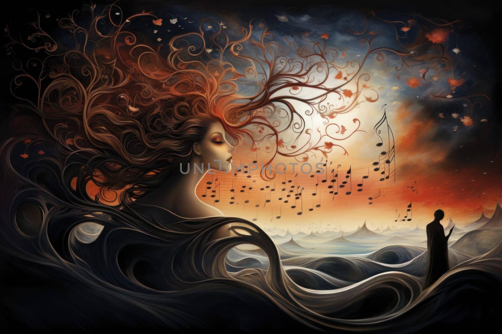 An evocative portrayal of the ethereal whispering wind, its gentle zephyrs bearing mystical secrets across expansive landscapes.
