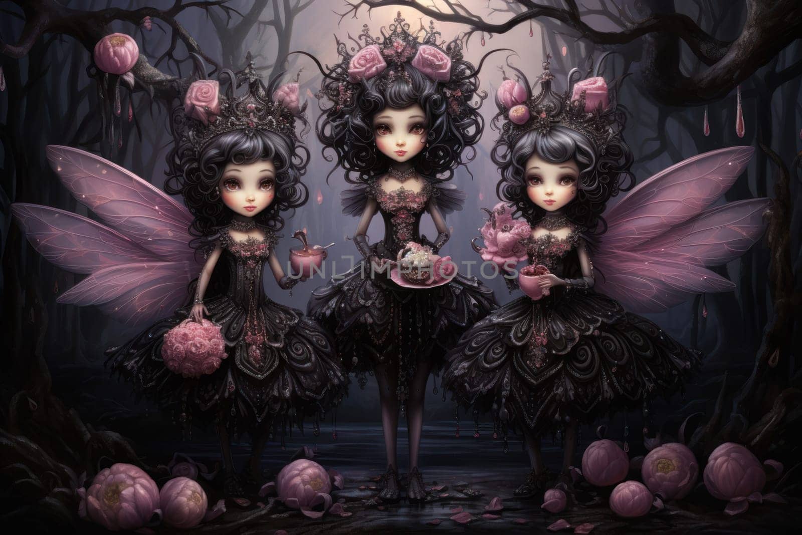 Immerse yourself in the enchanting world of holiday magic with this captivating illustration by a professional visual artist.