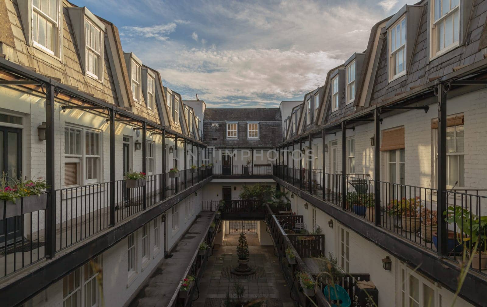 London, UK - Oct 24, 2023 - House in De Vere Mews and De Vere Cottages. South Kensington, Space for text, Selective focus.