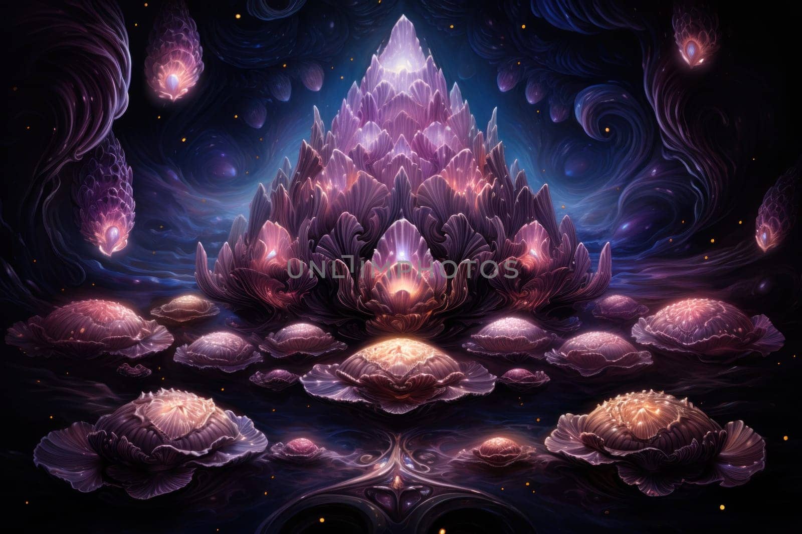 An enchanting depiction of radiant pearl oysters, tenderly nurturing exquisite pearls imbued with enigmatic properties.