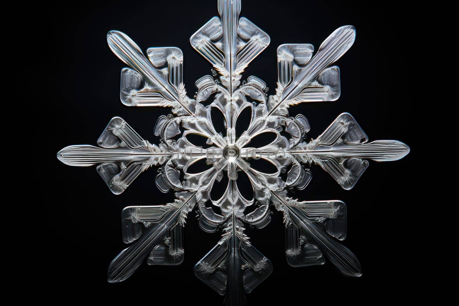 An artistic masterpiece showcasing the exquisite details and singular beauty of individual snowflakes, captured through the lens of macro photography, unraveling their complex, one-of-a-kind designs.