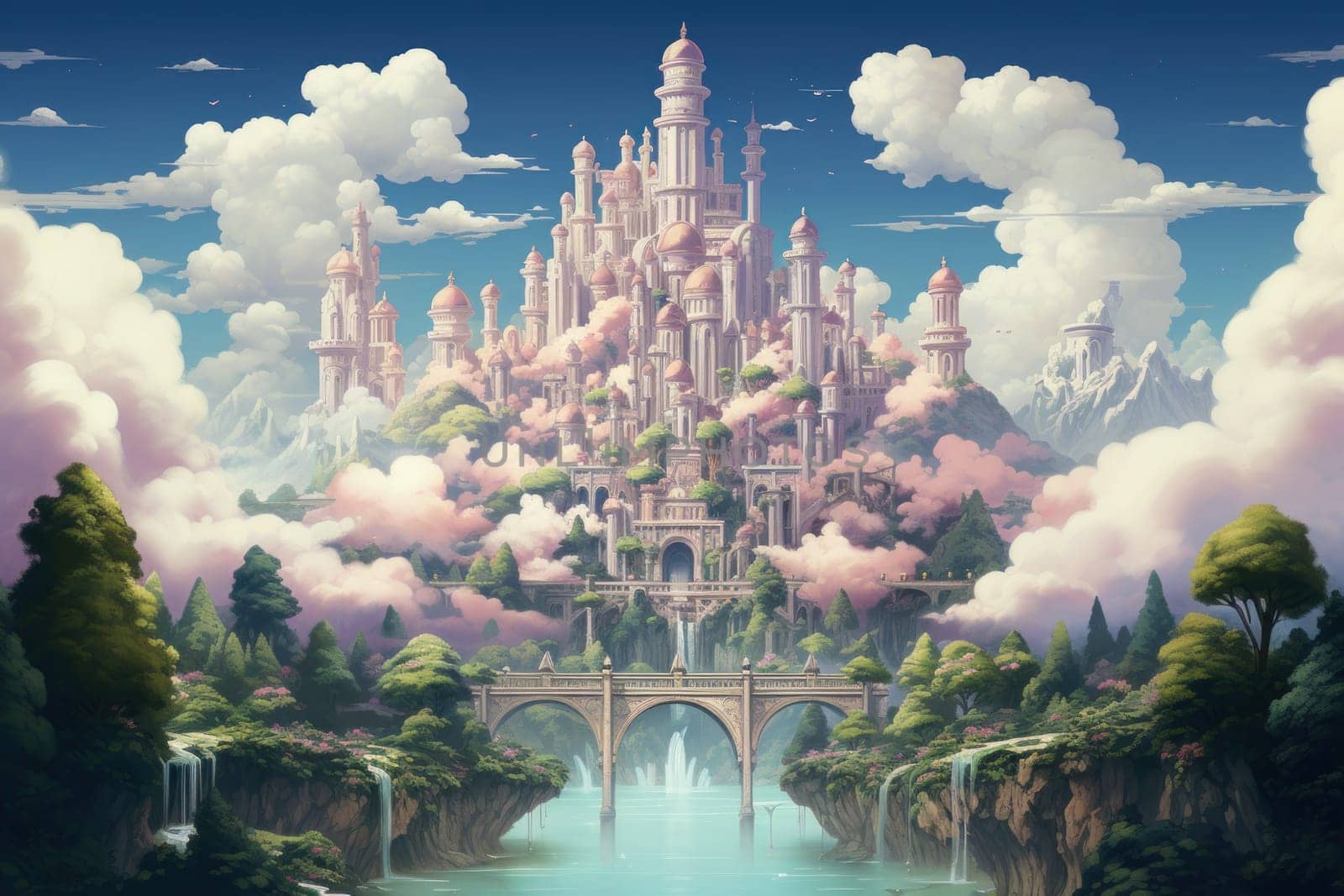 In the realm of fantasy, whimsical cloud castles grace the skies, defying gravity and capturing the imagination of dreamers.