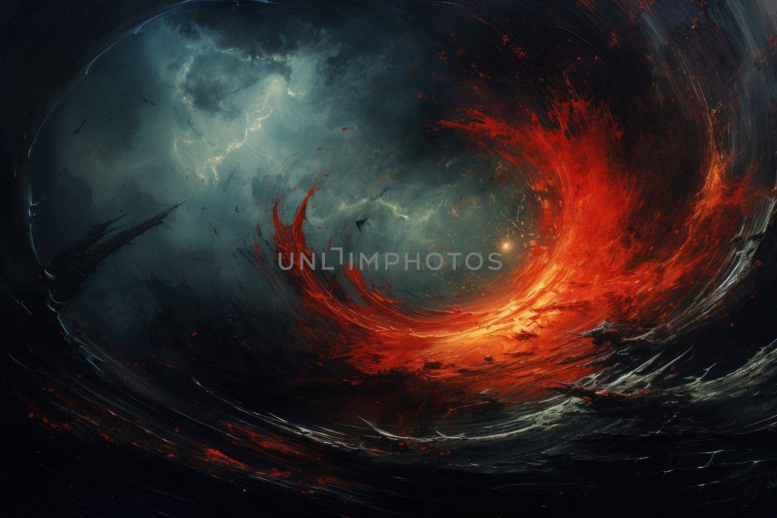 In the realm of fantasy, whirling vortex elementals manifest, harnessing their elemental prowess to conjure powerful storms.