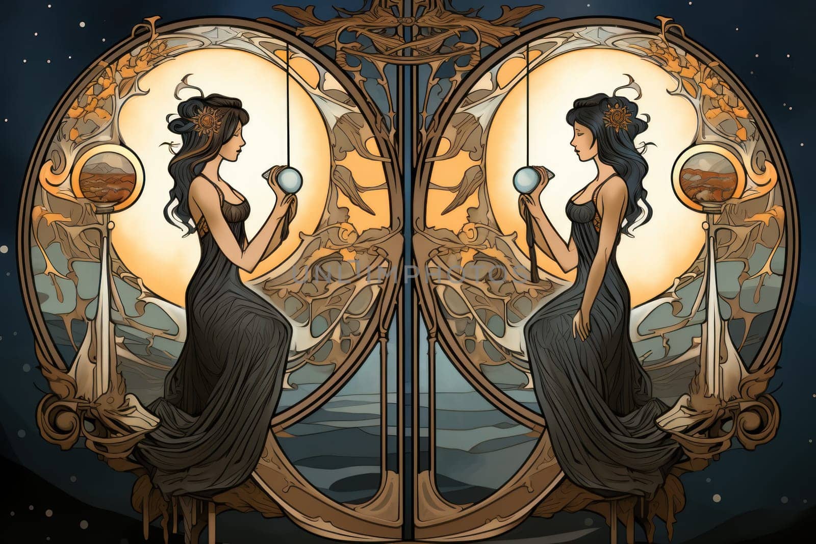 A mesmerizing portrayal of enchanted shadow mirrors, each reflecting tantalizing glimpses of parallel realms and alternate versions of oneself.