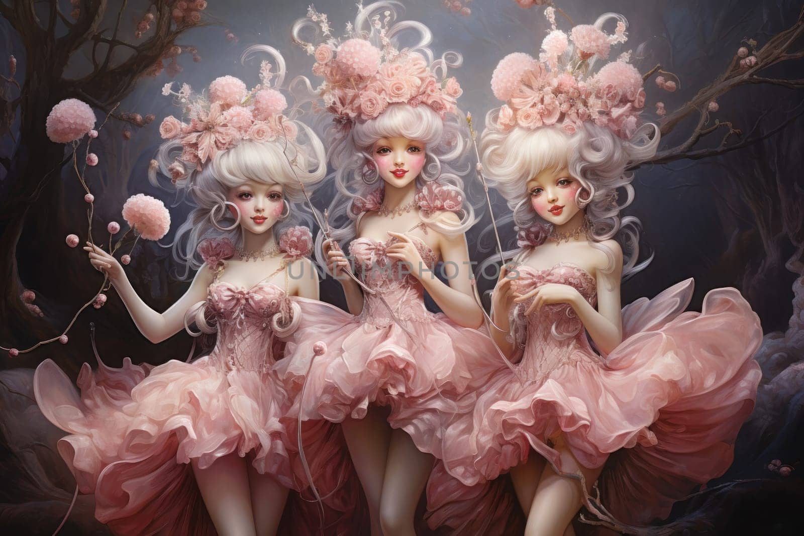 Immerse yourself in the enchanting world of holiday magic with this captivating illustration by a professional visual artist.