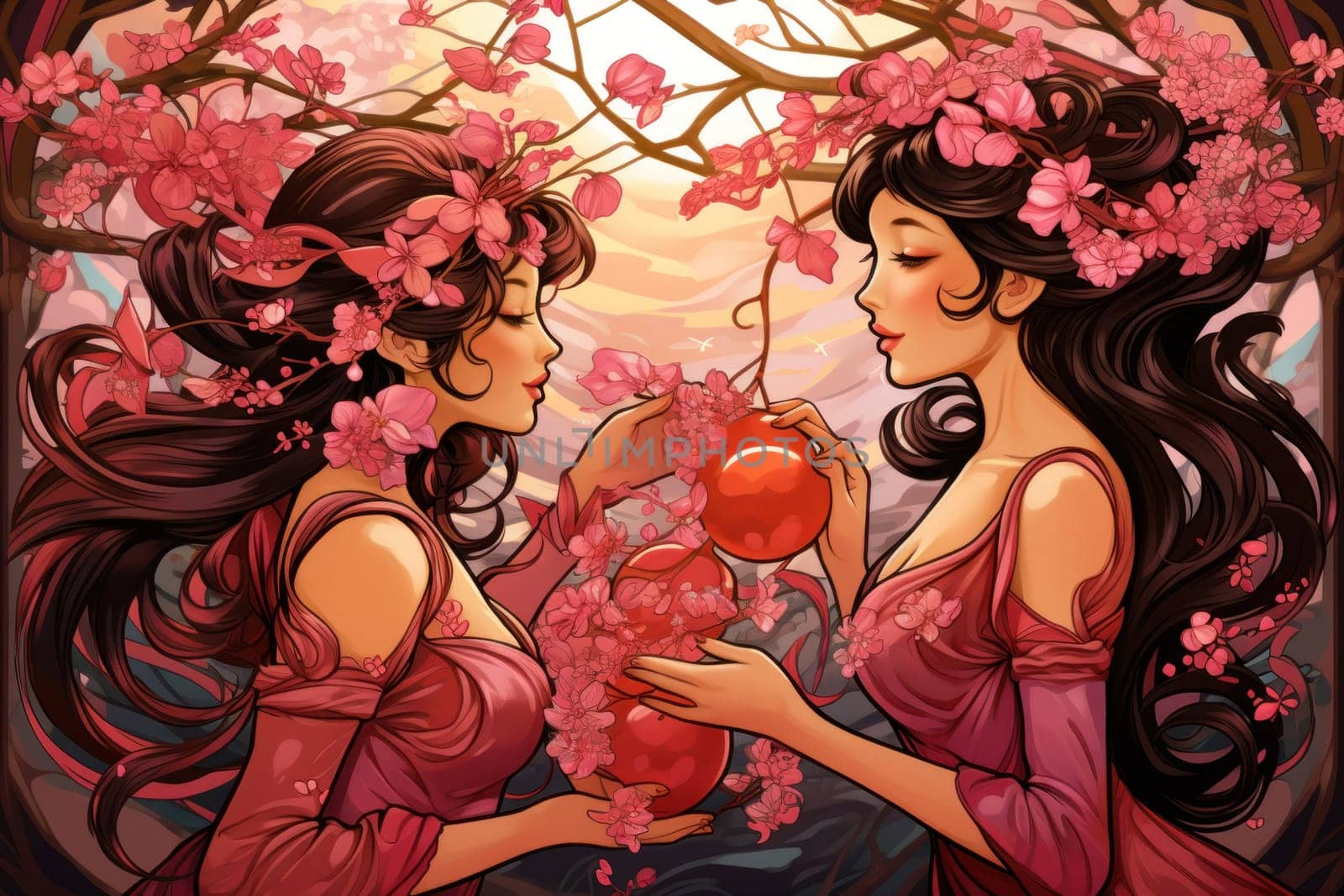 Immerse yourself in the enchanting world of holiday magic with this captivating illustration by a professional visual artist.
