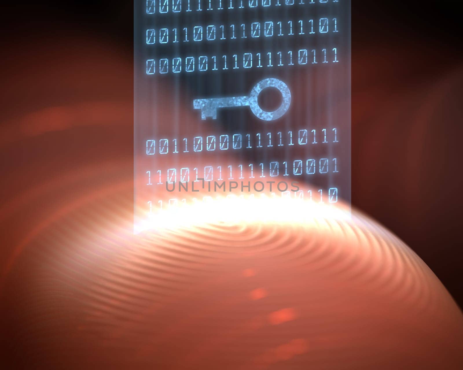 Reading fingerprint with valid access code.
