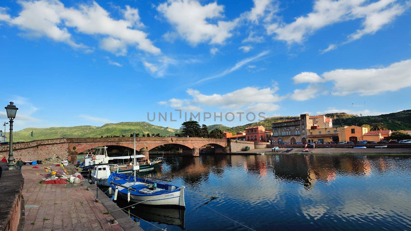 Bosa is situated on the mouth of the river Temo, the only town in Sardinia built on the estuary of a river navigable.