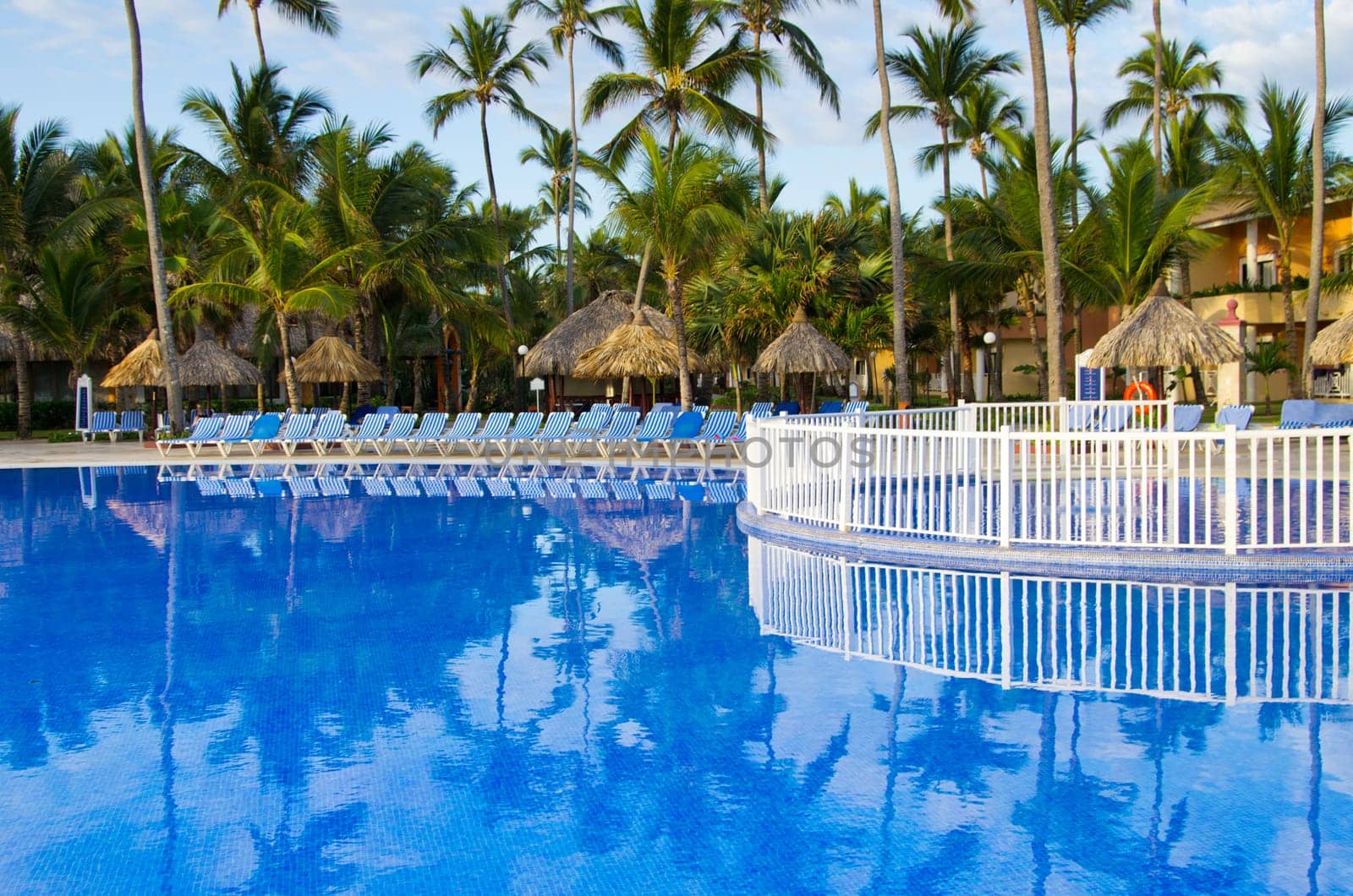 Beautiful swimming pool in caribbean