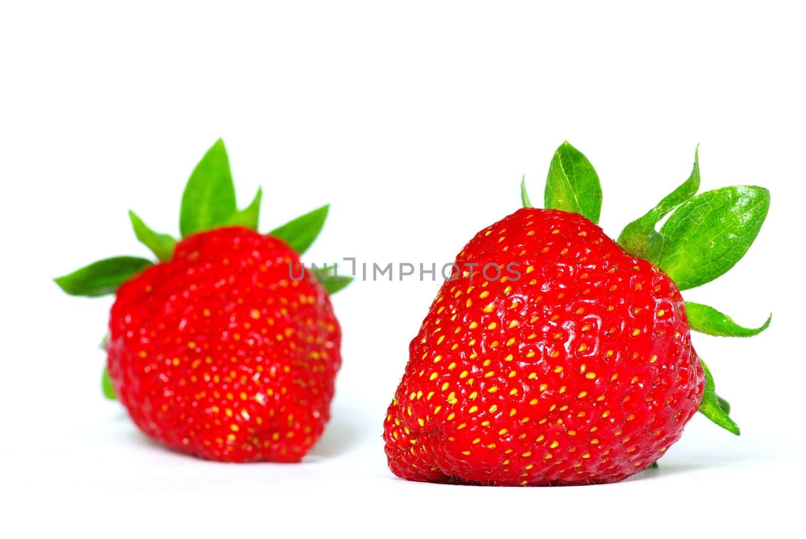 Fresh  strawberries isolated on white background