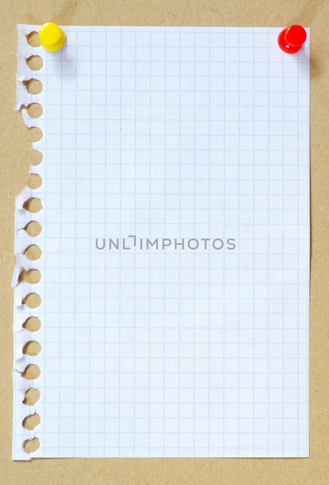 paper on wooden background.  for your message.