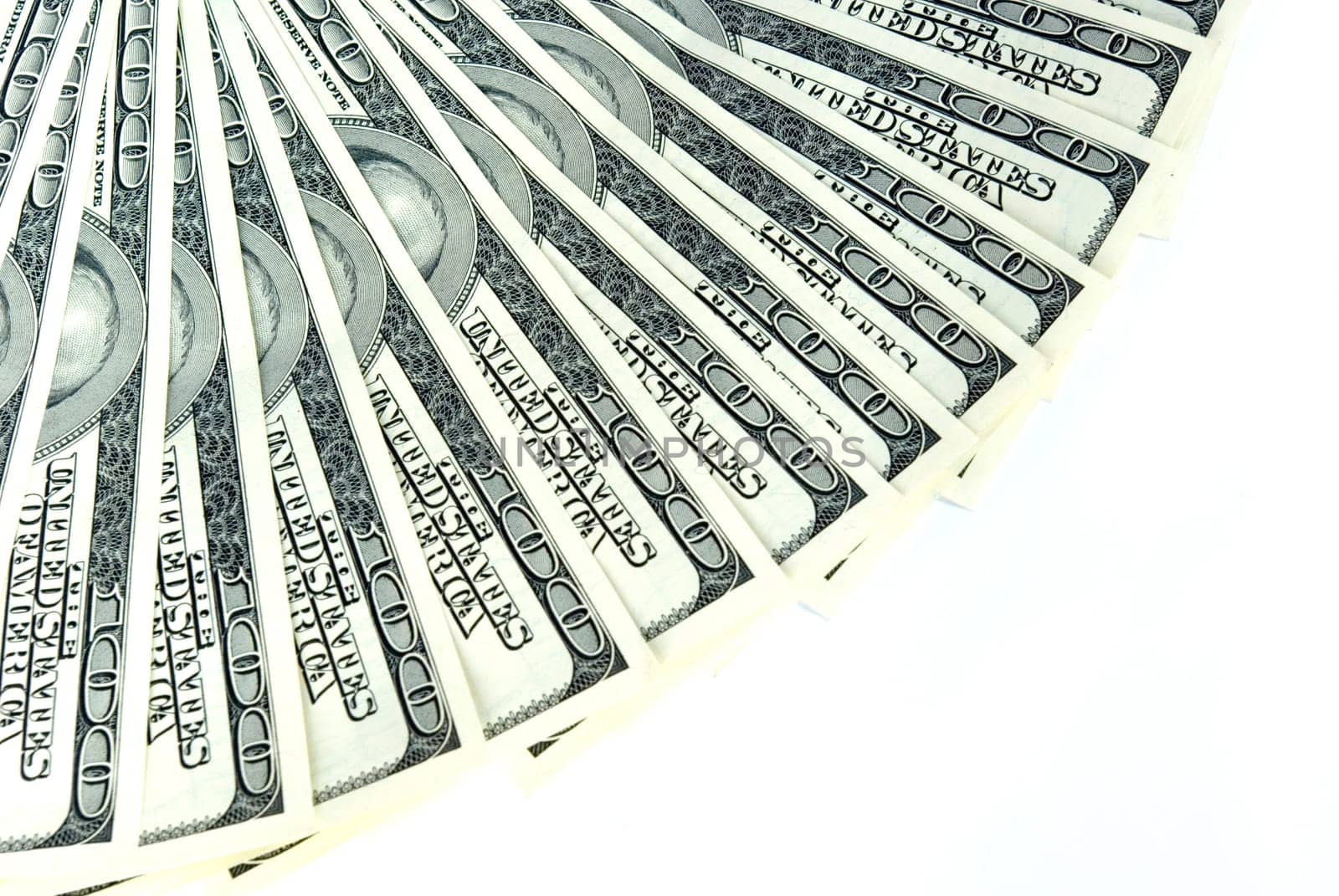 Money on the white background