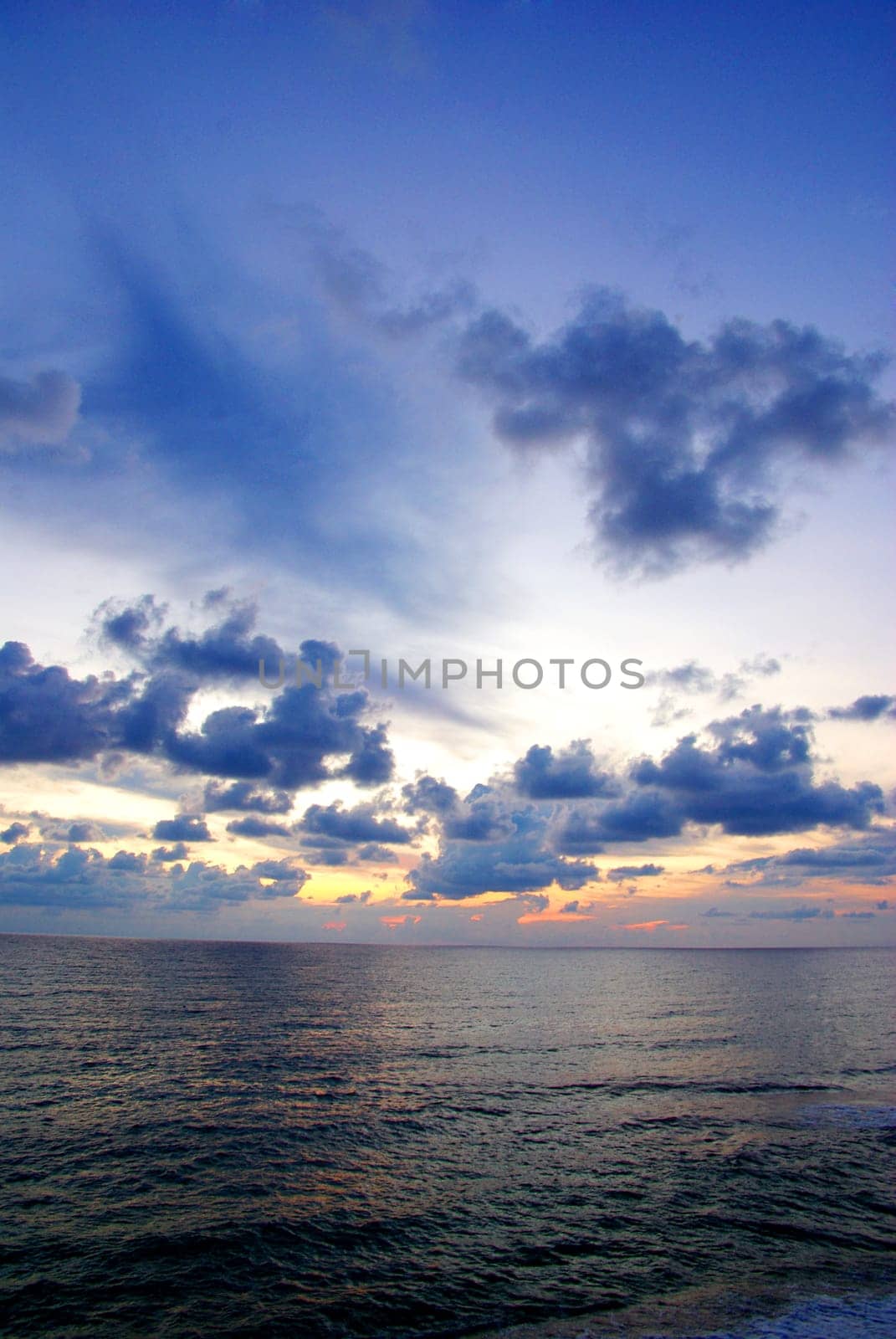 Fantastic sunset over the sea