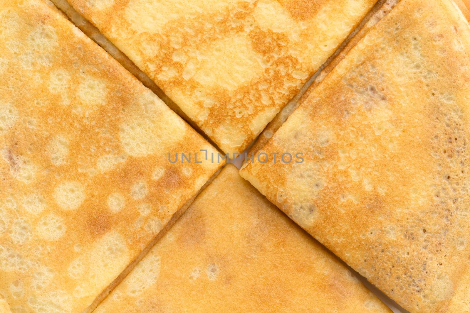 Pancakes stacked closeup