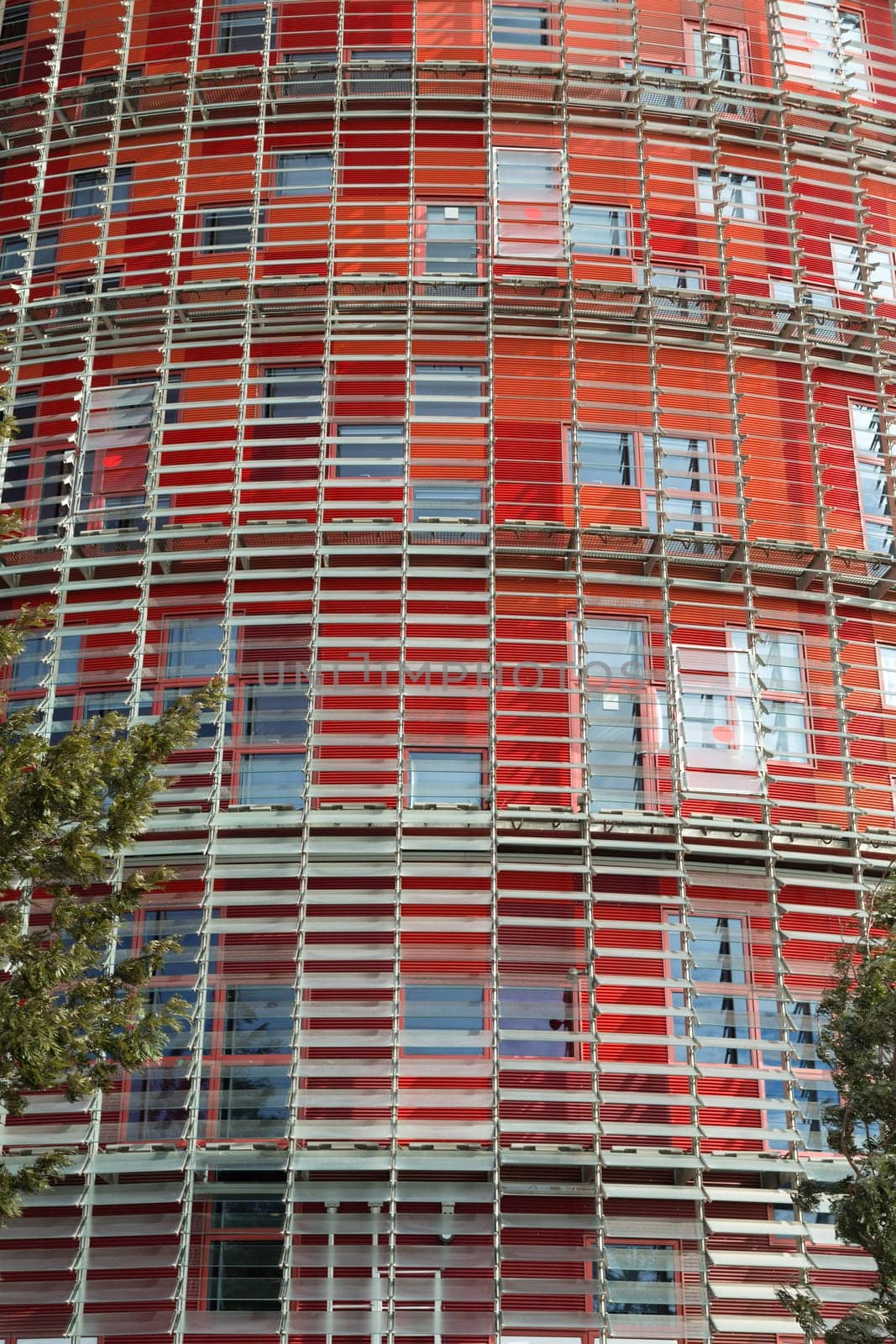 Agbar colorful tower in Barcelona. Spain.