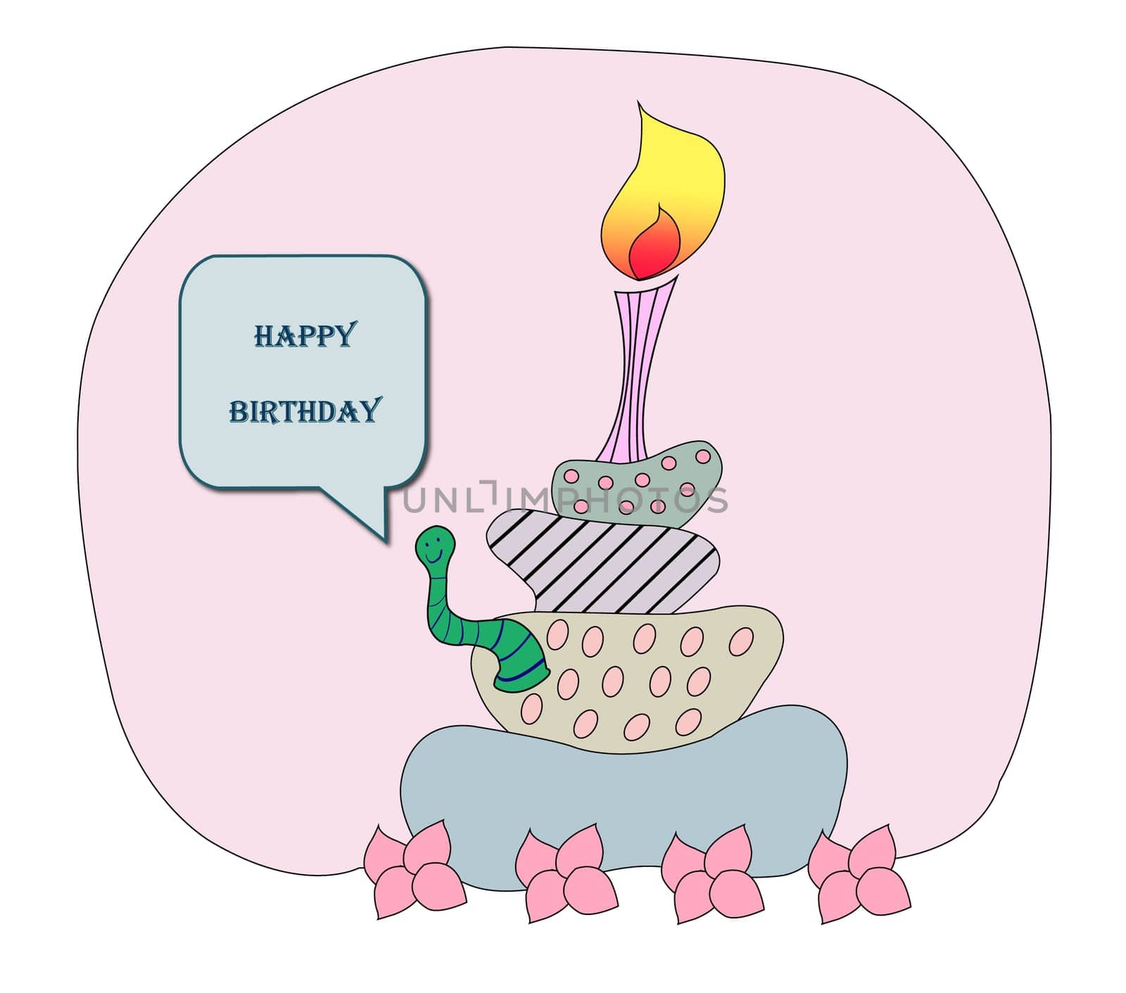 happy birthday cake vector