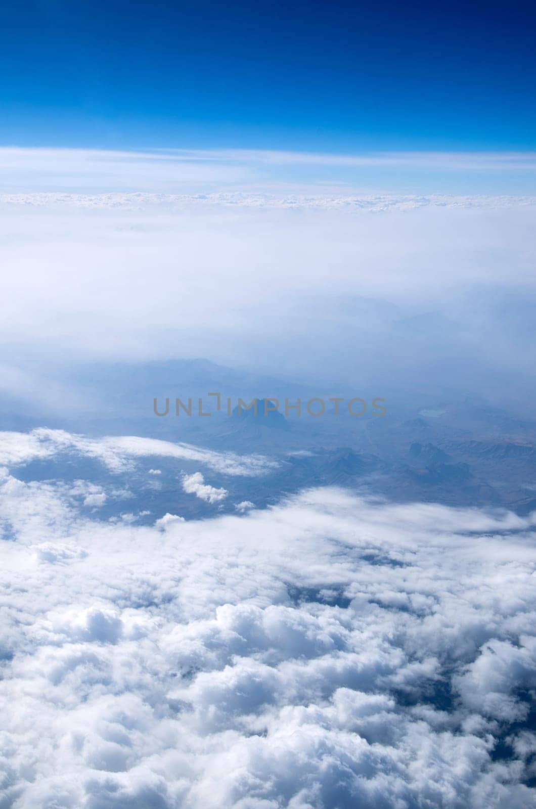 Aerial sky and clouds background