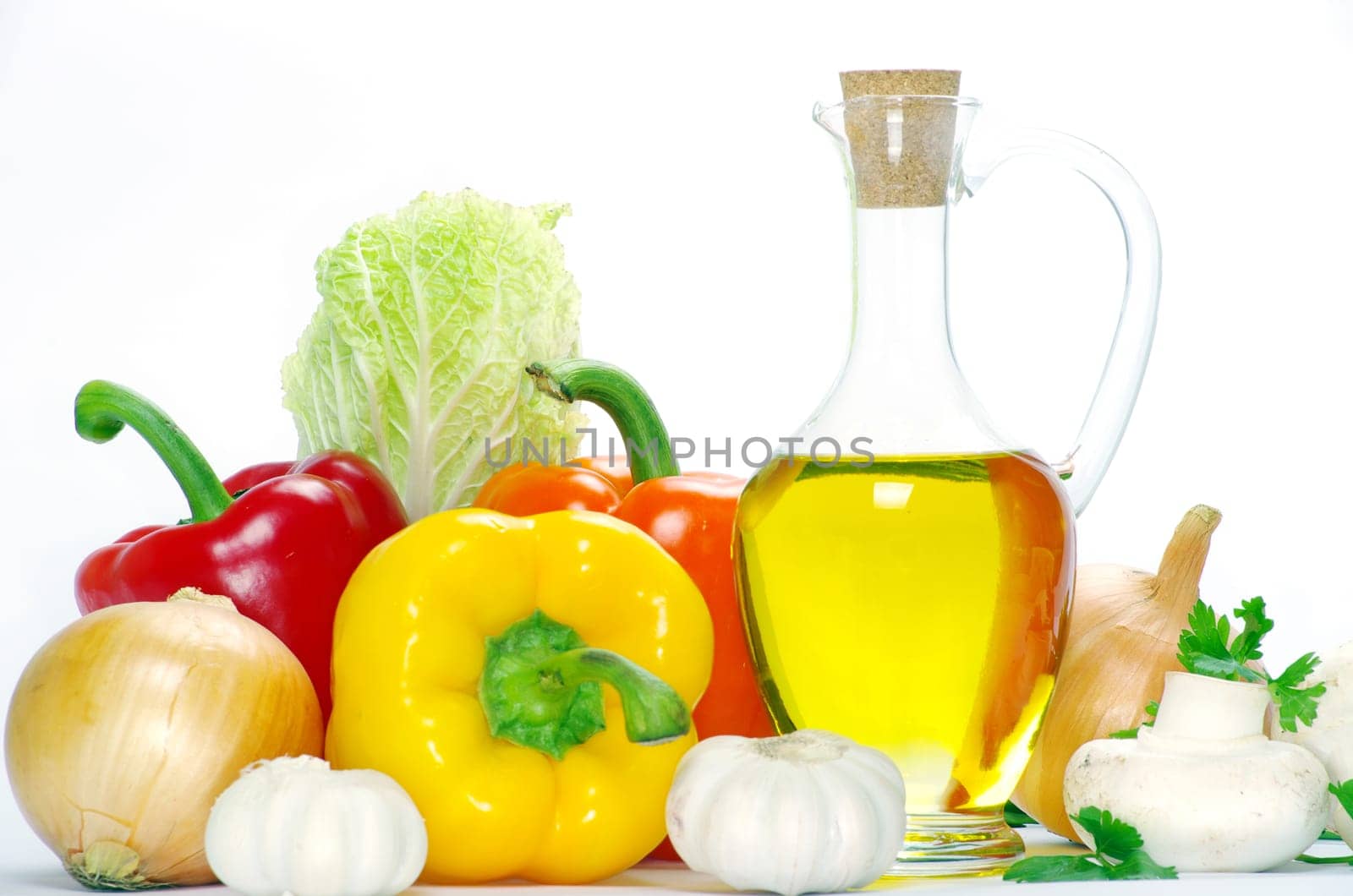 food ingredients isolated on white background