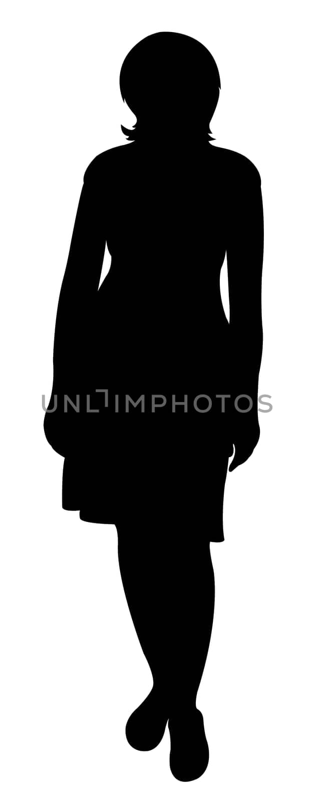 a girl silhouette vector