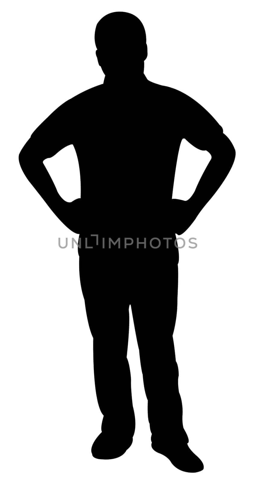 standing man silhouette vector