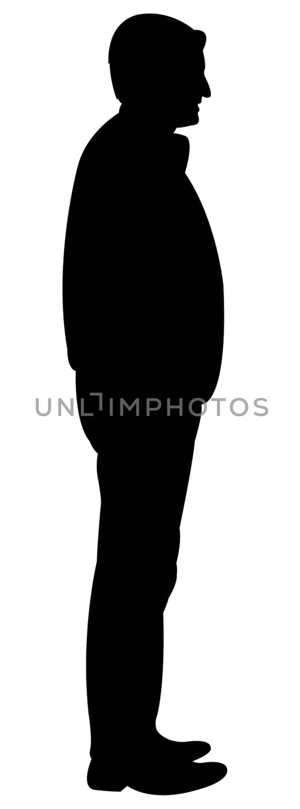 standing man silhouette vector