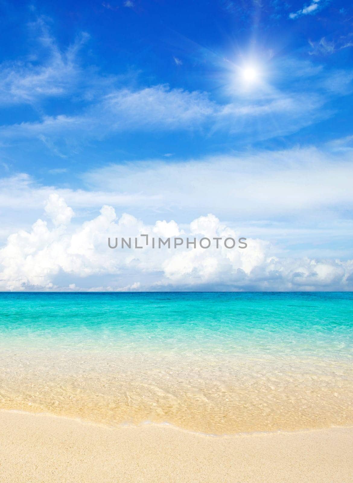 beautiful beach and tropical sea