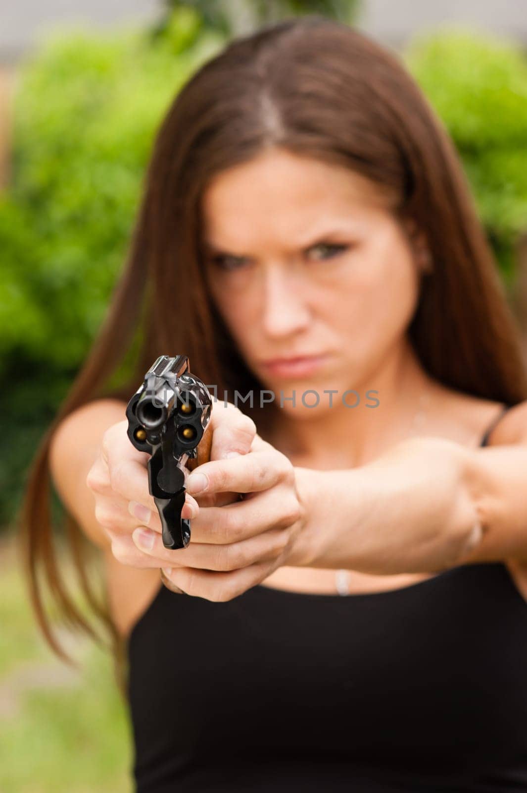 A 38 Police Special provides ample defense for this woman