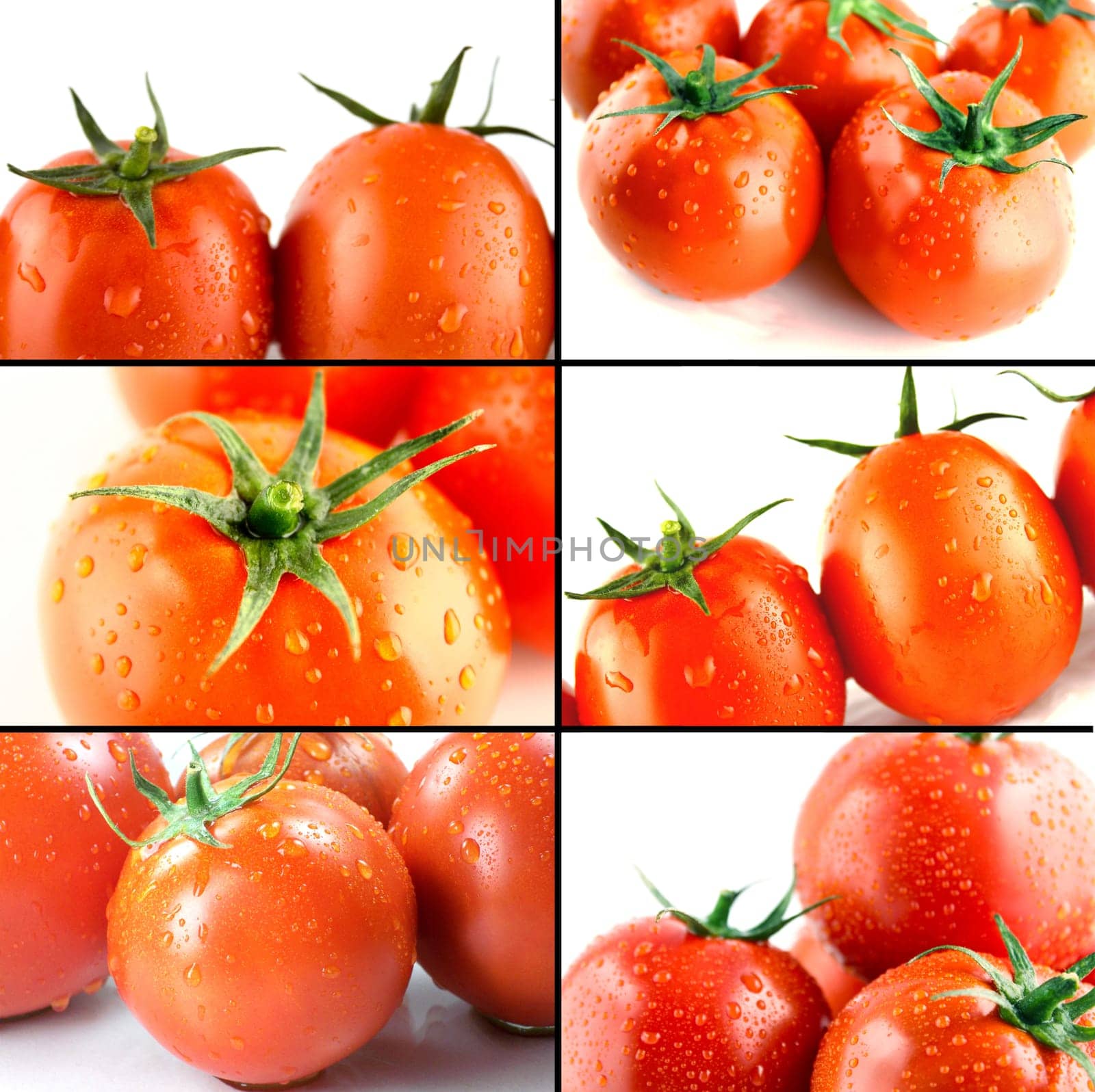 Healthy and organic food, Set of fresh tomatoes .
