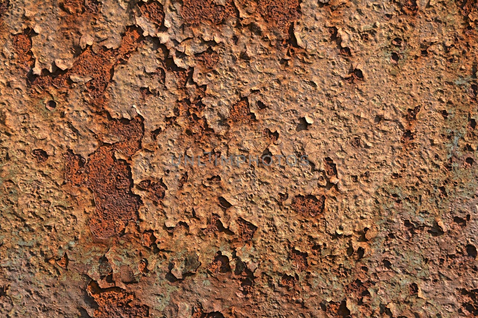 Rust on the surface of metal