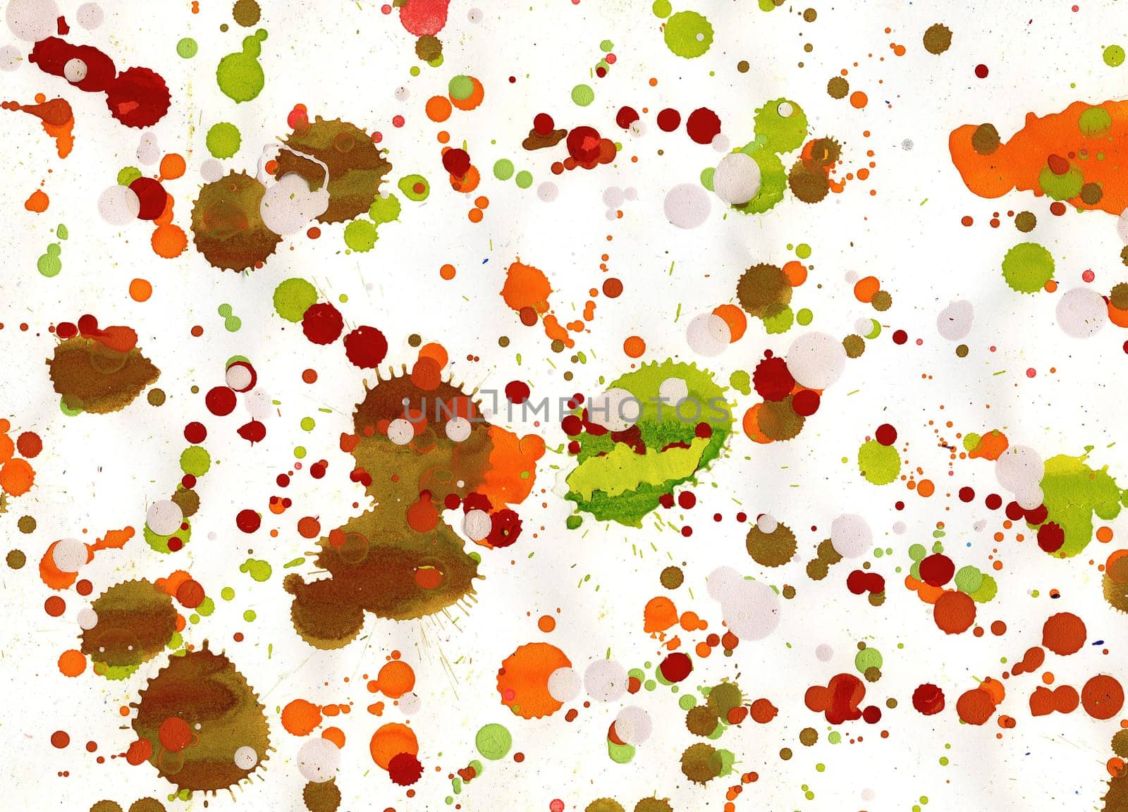Close up of paper painted used dripping technique