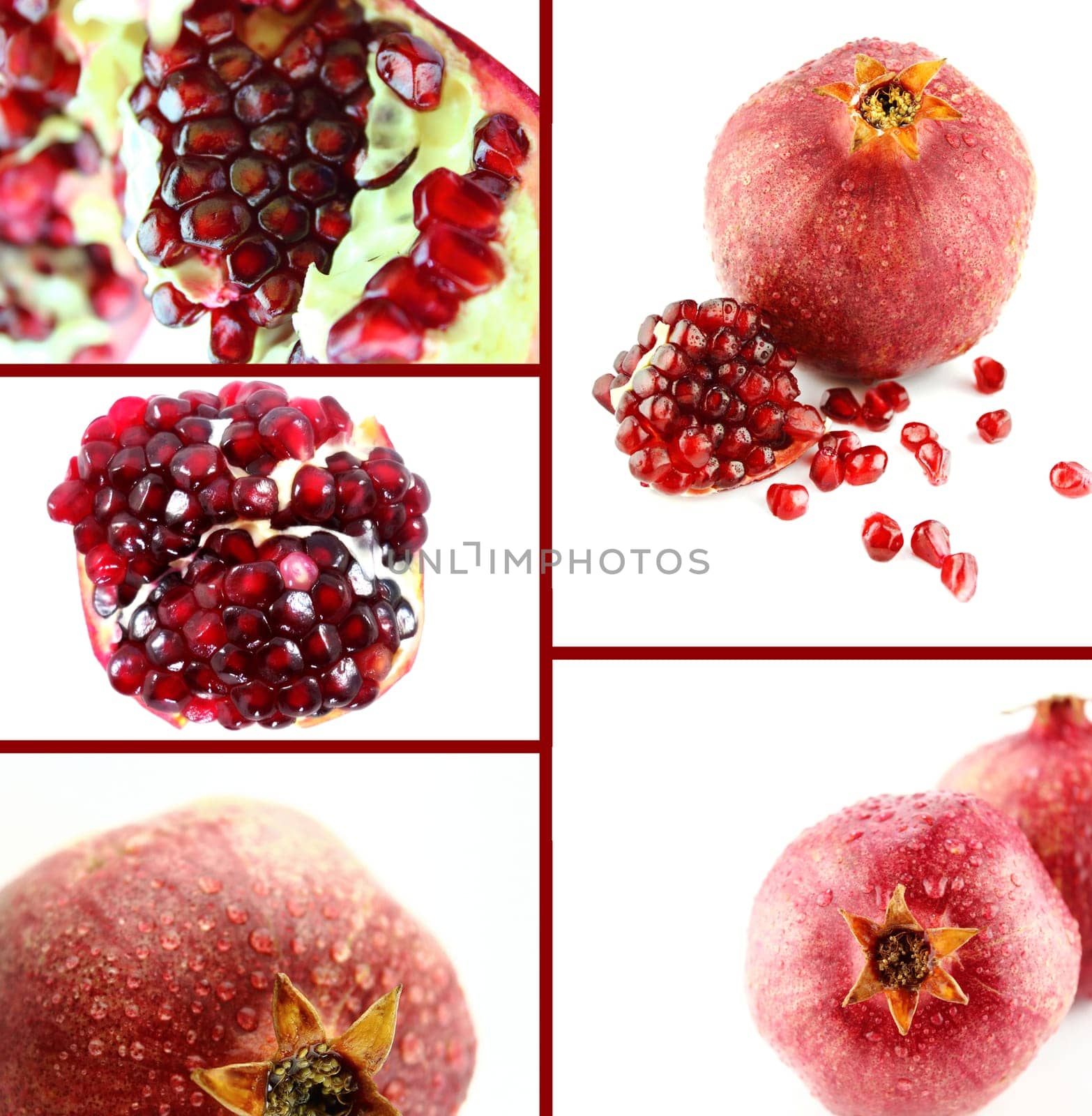 Healthy and organic food, Set of fresh Ripe pomegranate.