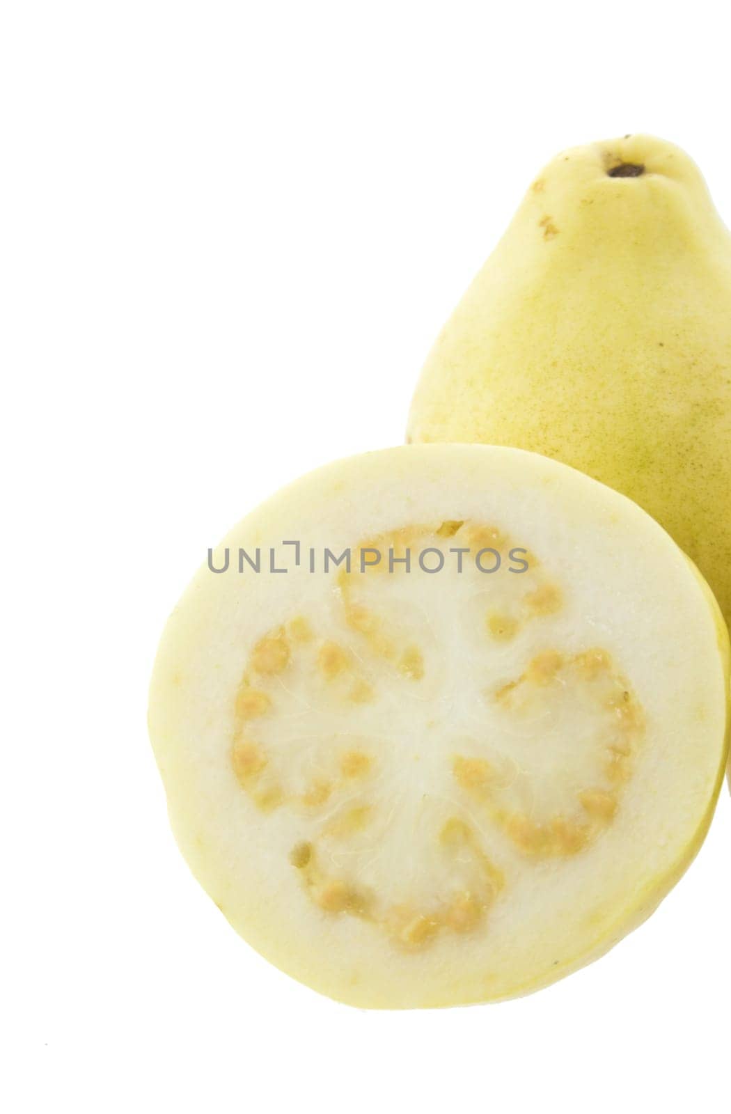 Healthy and organic food concept. Fresh Guava fruit isolated on white background.
