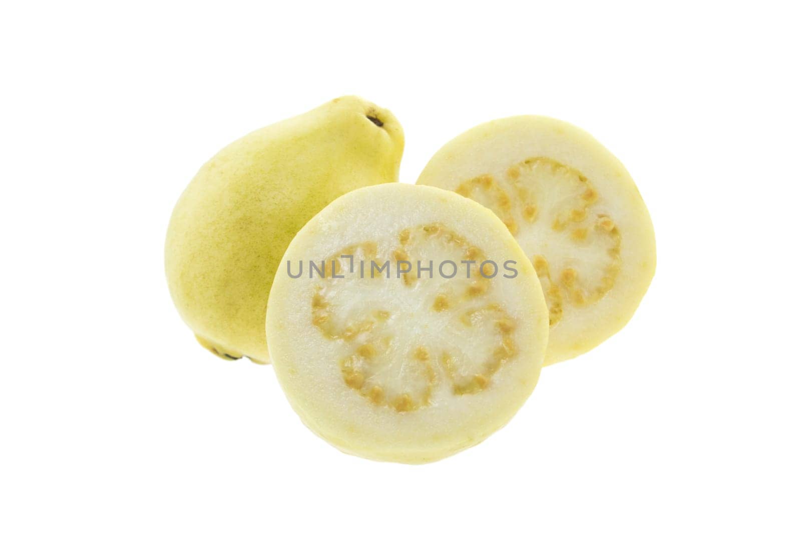 Healthy and organic food concept. Fresh Guava fruit isolated on white background.