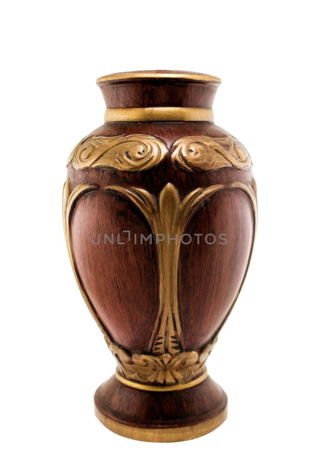 Wooden vases ,  a nice home decoration isolated on white
