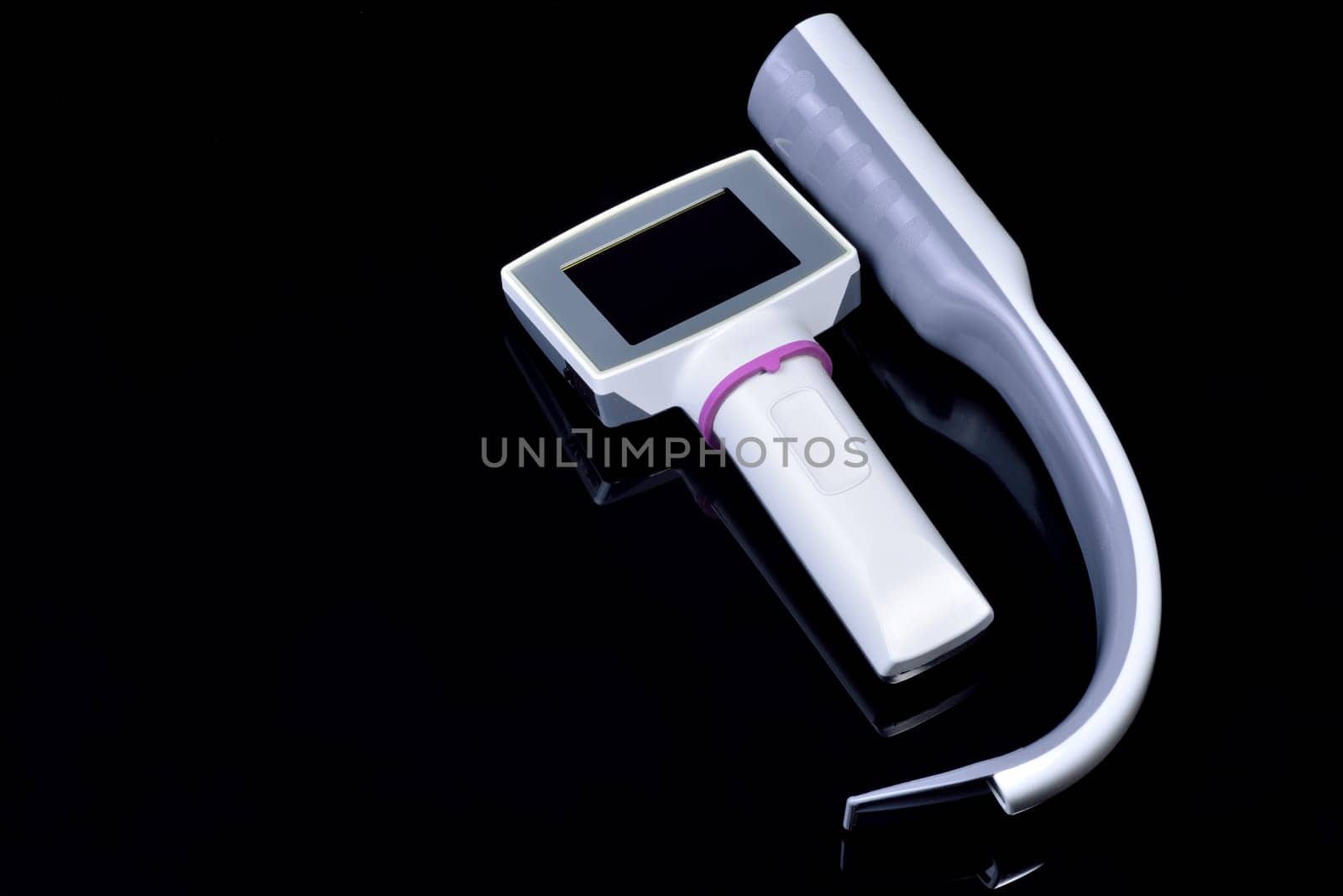Video laryngoscope isolated on a black background